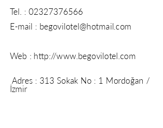 Begovil Hotel iletiim bilgileri